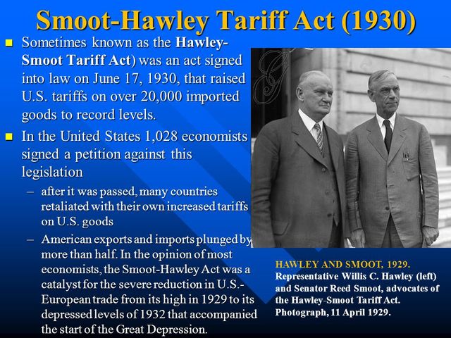 Hawley Smoot Tariff