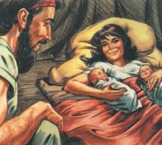 Rebekah gives birth to Jacob and Esau