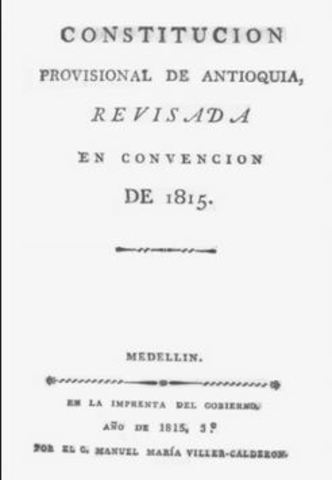 Las Constituciones de Antioquia, Segunda