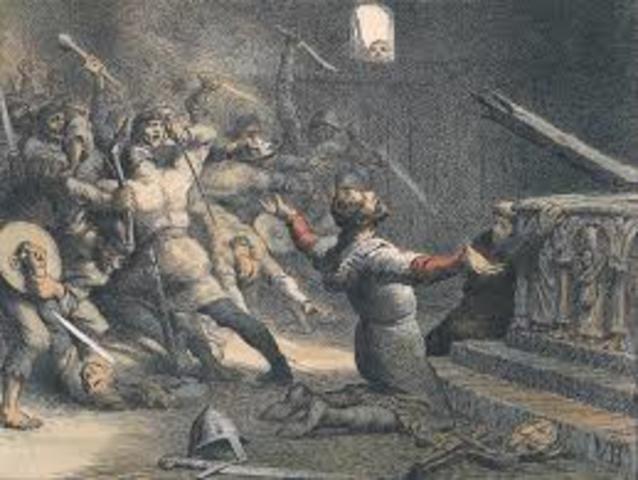 Knud den store dør og riget falder sammen