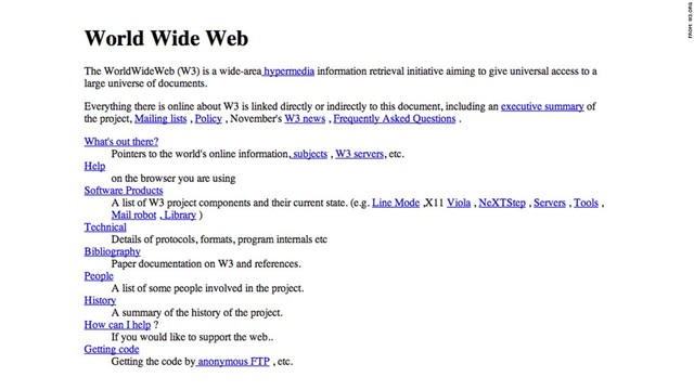 THE FIRST WEB PAGE
