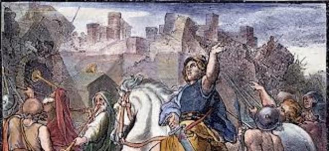 Joshua invades Canaan with the Israelites