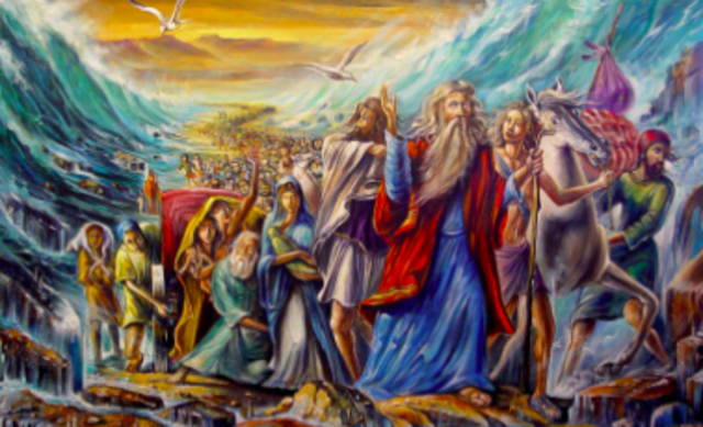 Moses leads the Exodus from Egypt