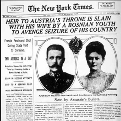 Assassination of Archduke Ferdinand and wife