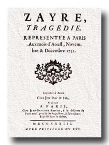 Voltaire udgiver Zaïre