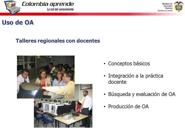 Talleres Regionales en el Uso de Objeto de Aprendizaje