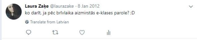 Laura pievienojas Twitter