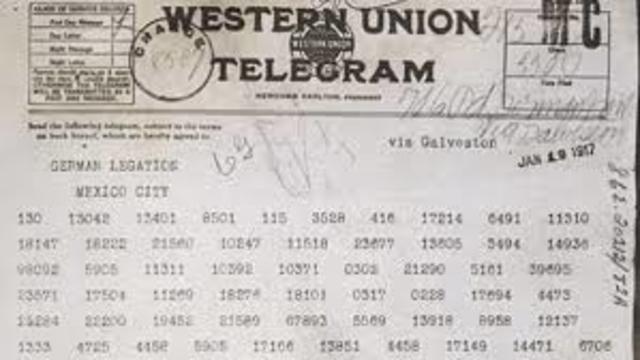 Zimmermann Telegram- WWI cause