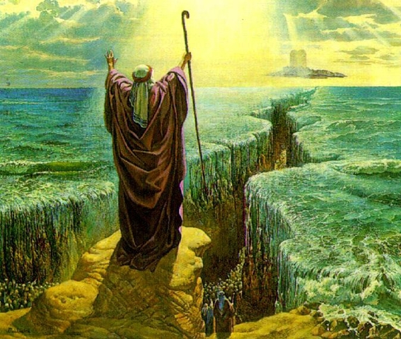 Moses leads the Exodus from Egypt