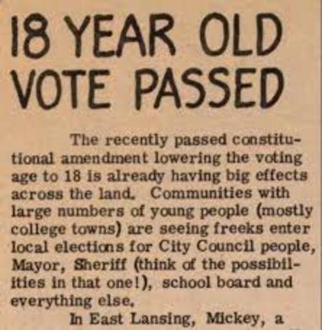 •	26th Amendment (1971)