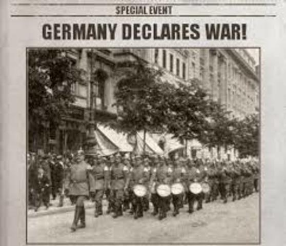 Germany declares war on France