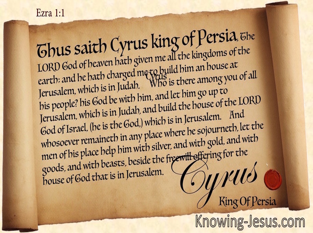 Cyrus's Decree to Return the Jews to Their Home