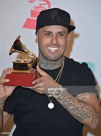 "Nicky Jam happy with his new Grammy"
