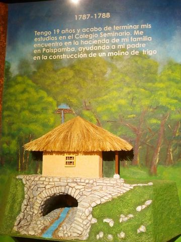 Ayuda a su padre a la construcción de un molino de trigo