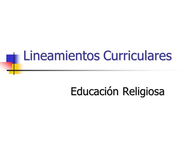 Lineamientos para la Educación Religiosa