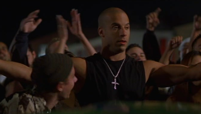 he played Dominic "Dom" Toretto for the first time in the action movie The Fast and the Furious.
