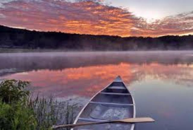 My gramma and grampa went canoeing and we tipped over