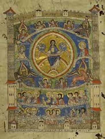 "De civitate Dei" (22 libros, terminada en el 426).