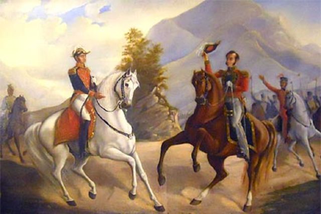 Victoria de Sucre en la batalla de Pichincha