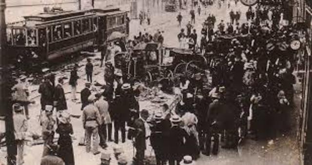 Archduke Franz Ferdinand and his wife Sophia are  Assassinated