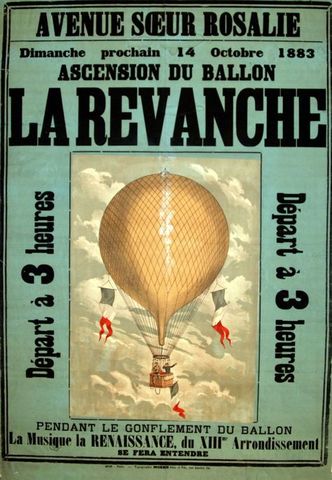 The first free flight with human passengers