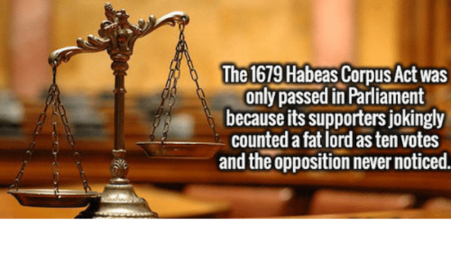 Aprobación del Parlamento el "Habeas Corpus Act"