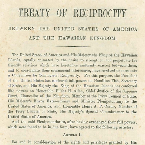 Reciprocity Treaty of 1875 (Hawaii)