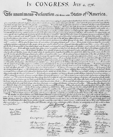 Declaration of Independence Signing