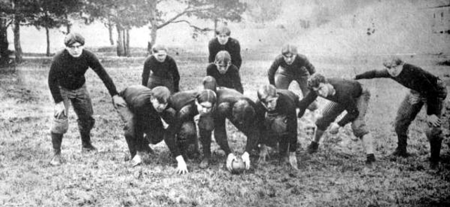 The first football game