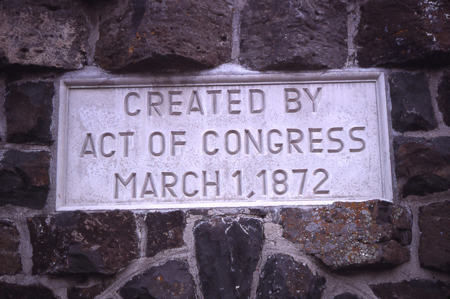 Congress passed the Yellowstone Act,