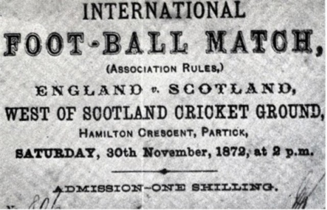 The first official international football match