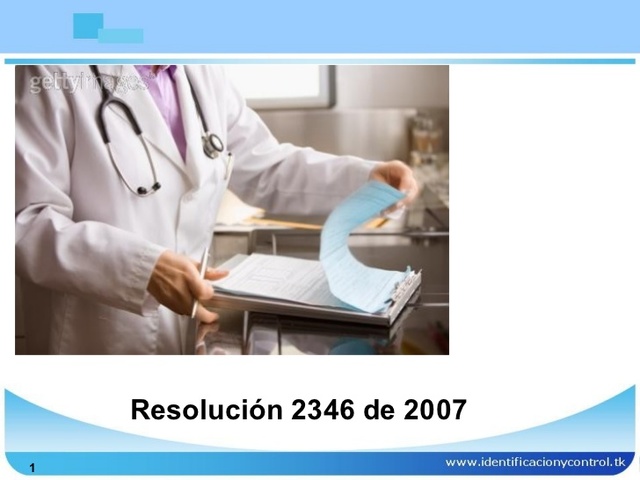 RESOLUCION  2346 DE 2007 (CAPÍTULO III)