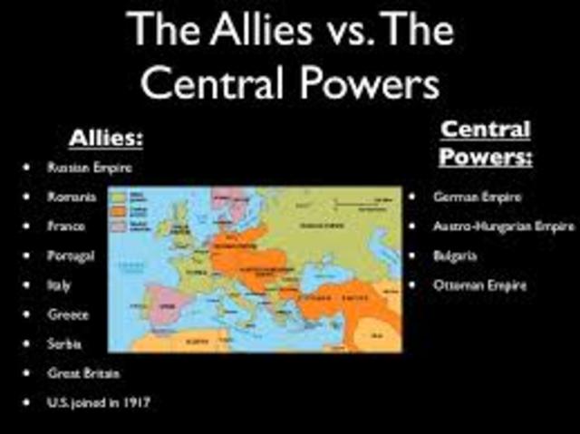 Allied Powers: France, Russia, Great Britian