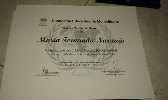 MEJOR DISCURSO EN MUN