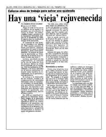 Association friends of  Quebrada la Vieja (social Actors)