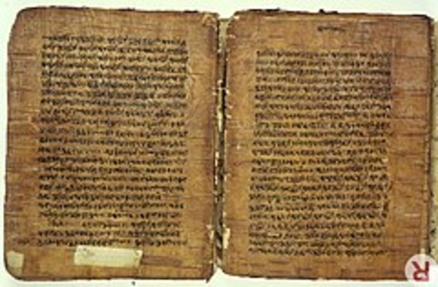 Shulba Sutras is a text found in india filled with mathematical equations like a textbook and the text explains pi or a version of pi to be (9785/5568)2 ≈ 3.088.