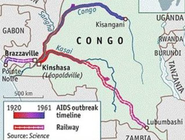 First case of AIDS recorded in the Congo