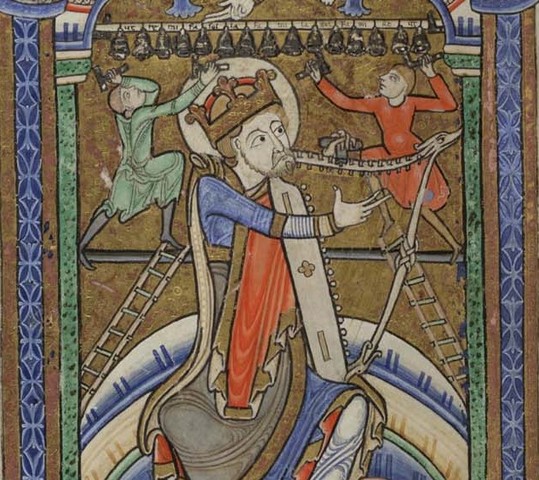 Instrumento de viento medieval(Arpa)