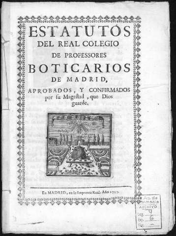 PRIMER COLEGIO DE BOTICARIOS