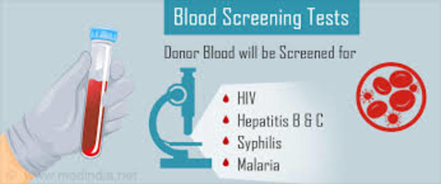 Scientists began developing blood screening tests for infectious diseases