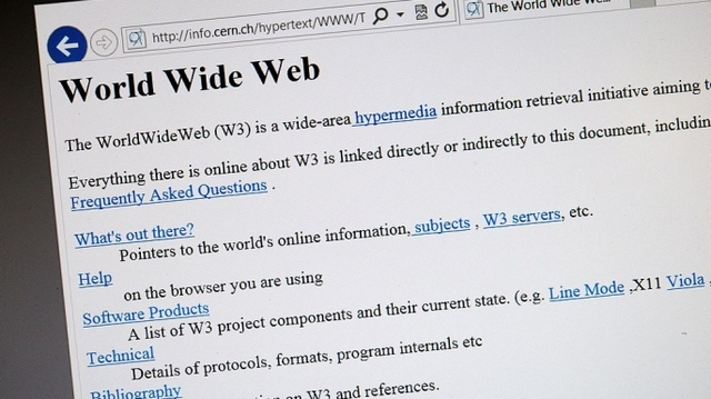 The first web page