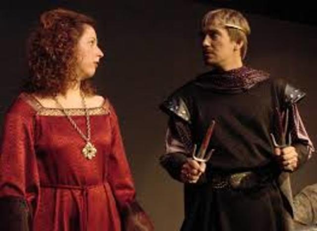 Macbeth brings the Bloody Dagger's back to Lady Macbeth
