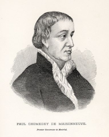 Paul de Chomedey de Maisonneuveet son groupe parvient à Montéal