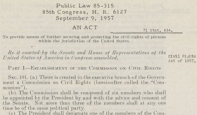 Civil Rights act of 1957