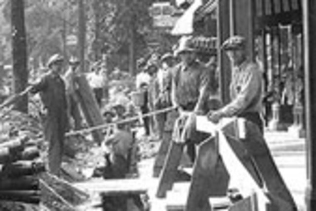 La mise en places de vastes chantiers de travaux publics