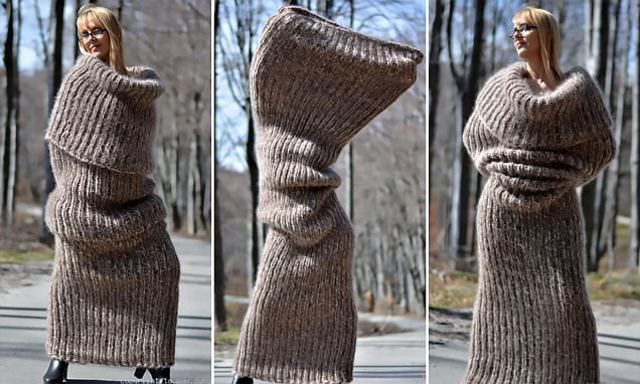 Learned about giant sock scarves