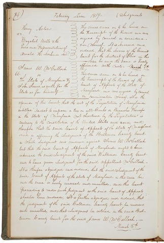 McCulloch vs. Maryland