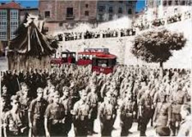 Establecimiento en Burgos de la Junta de Defensa Nacional,