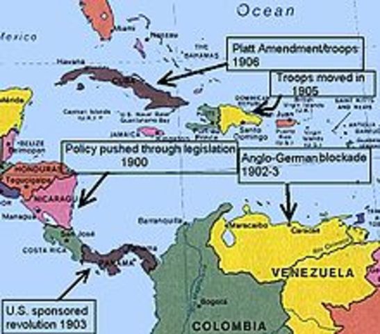 U.S. controls Latin America with big stick