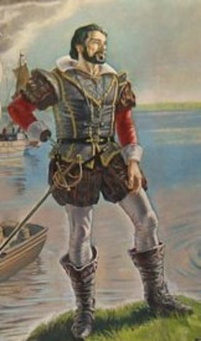 Captain Christopher Newport arrived in the Chesapeake Bay.